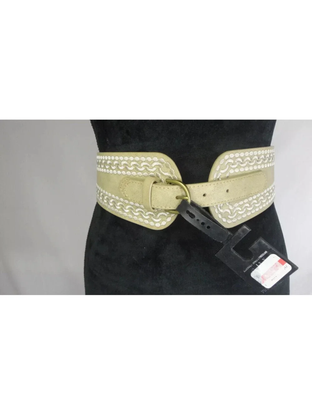 2x INC International Concepts Womens Waist Belt Wide Stretch M/L   *READ*